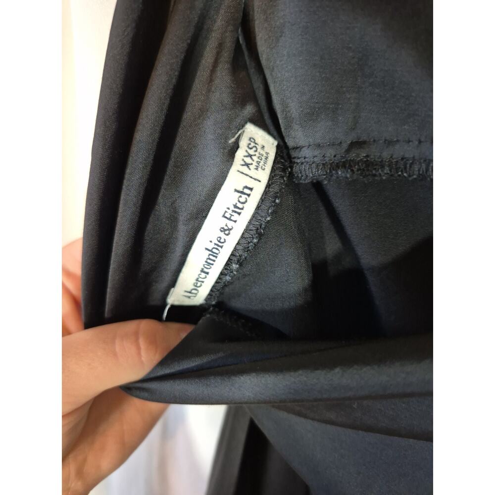 Abercombie & Fitch Open-Back Maxi Slip Dress Black XXSP - Picture 13 of 13